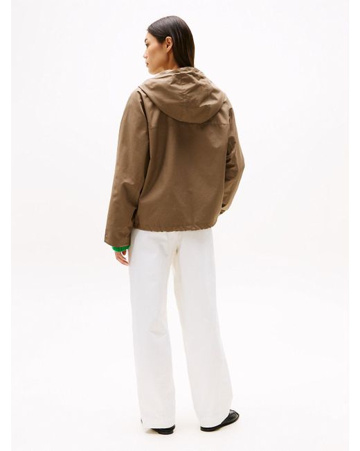 Tommy Hilfiger Green Oversized Pocket Relaxed Parka