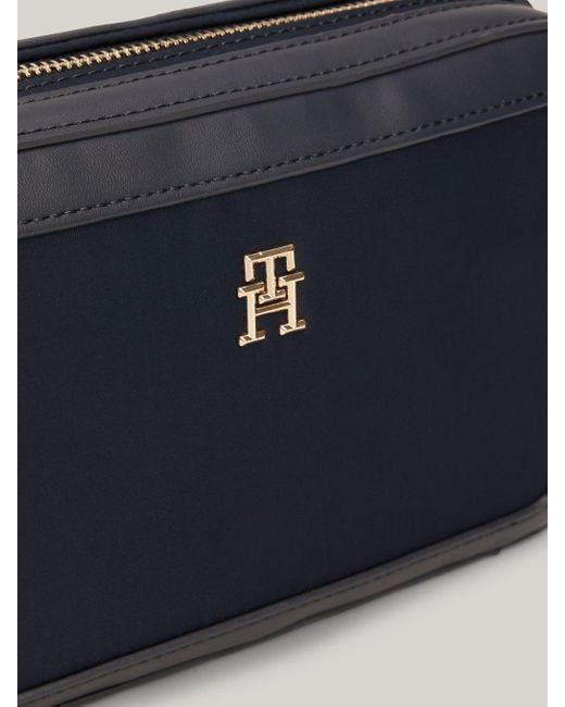 Tommy Hilfiger Blue Essential Th Monogram Small Crossover Bag