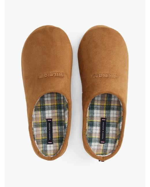 Slippers Con Interno Caldo di Tommy Hilfiger in Brown da Uomo