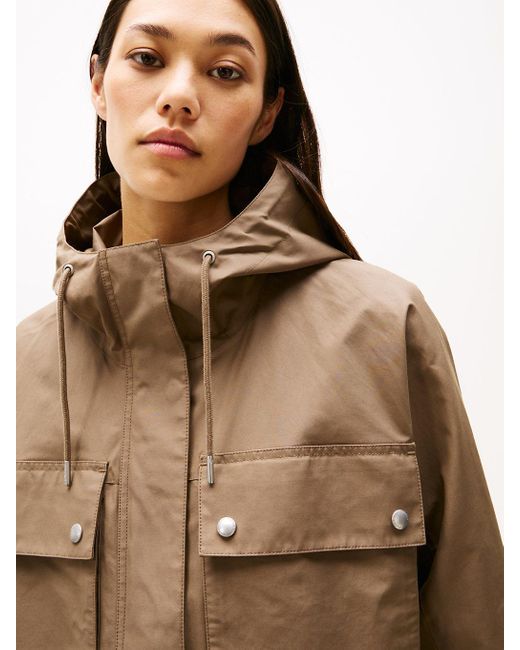 Tommy Hilfiger Green Oversized Pocket Relaxed Parka