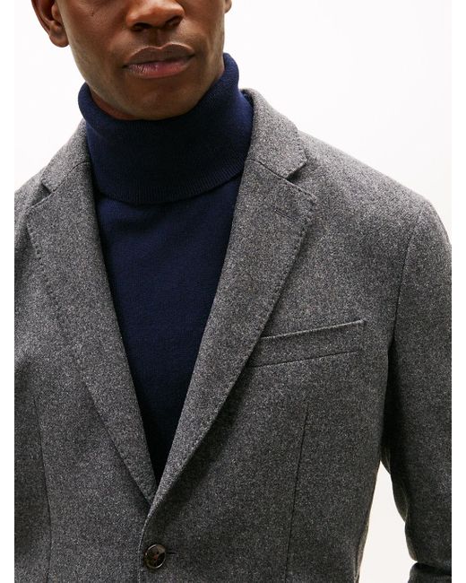 Blazer Smart Casual En Flanelle De Laine Tommy Hilfiger pour homme en coloris Gray