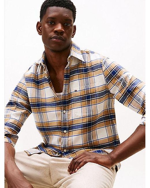 Tommy Hilfiger Regular Fit Overhemd Met Tartanruit in het Multicolor voor heren