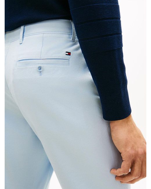 Tommy Hilfiger Blue Harlem Tapered Leg Twill Chinos for men