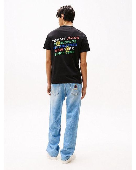 Tommy Hilfiger T-Shirt Met Logo En Graphic Op De Achterkant in het Black voor heren