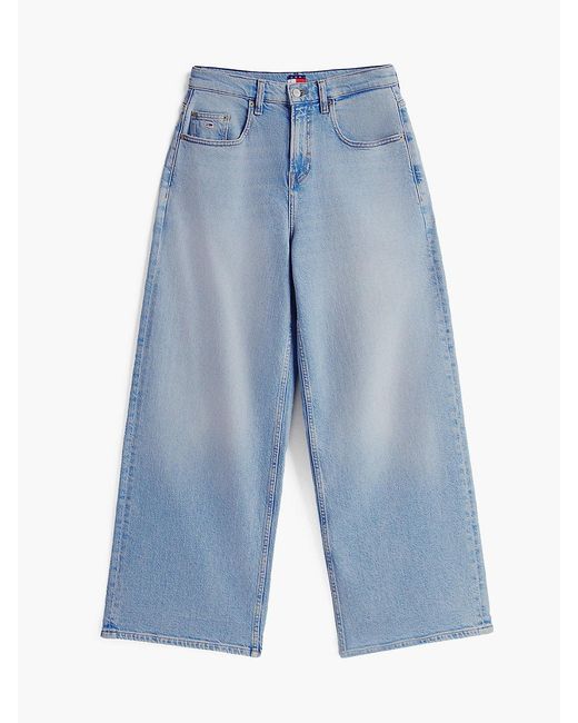 Tommy Hilfiger Red Mid Rise Loose Wide Leg Jeans