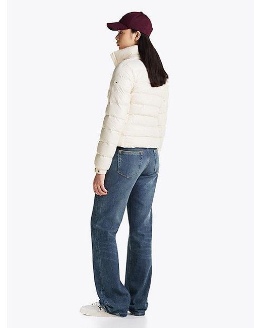 Tommy Hilfiger Glanzend Pufferjack Met Donsvulling in het White