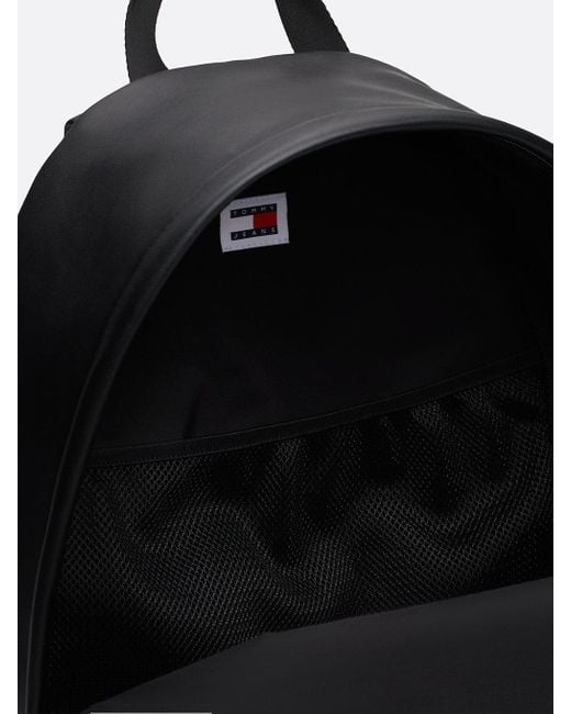 Tommy Hilfiger Black Front Pocket Badge Backpack for men