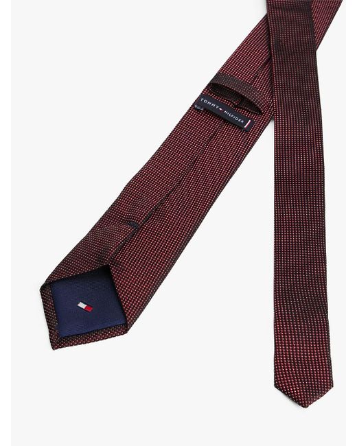 Cravate À Micro-Pois En Jacquard De Pure Soie Tommy Hilfiger pour homme en coloris Purple