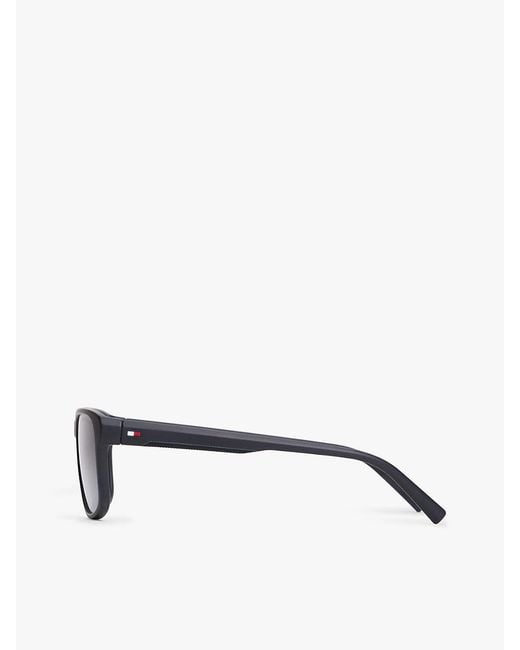 Tommy Hilfiger White Flag Rectangular Sunglasses for men