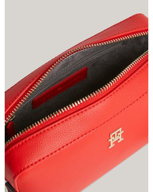 Tommy Hilfiger Red Essential Signature Th Monogram Small Camera Bag