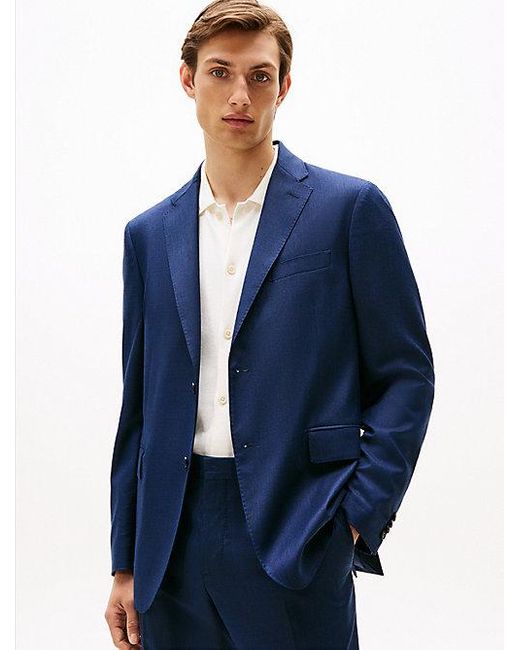 Tommy Hilfiger Einreihiger Anzug Mit Gewebter Struktur in Blue für Herren