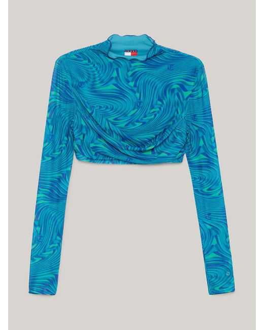 Tommy hilfiger best sale blue crop top