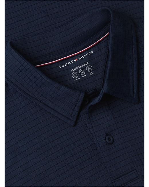 Tommy Hilfiger Blue Performance Regular Fit Structured Polo Shirt for men
