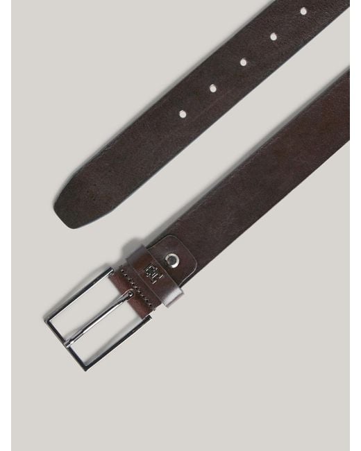 Tommy Hilfiger Brown Th Monogram Plaque Leather Belt for men