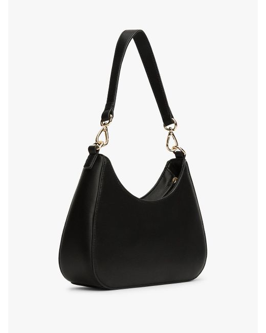 Tommy Hilfiger Black Th Monogram Plaque Shoulder Bag