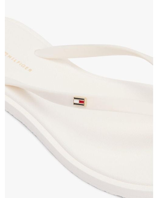 Tommy Hilfiger Natural Chic Enamel Flag Flip-flops