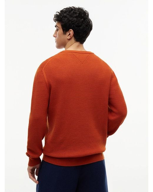 Tommy Hilfiger Structured Yarn Dyed Crew Neck Jumper for men