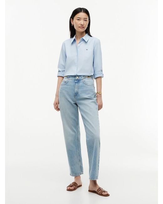 Tommy Hilfiger Blue Flag Horsebit Regular Tapered Ankle Jeans