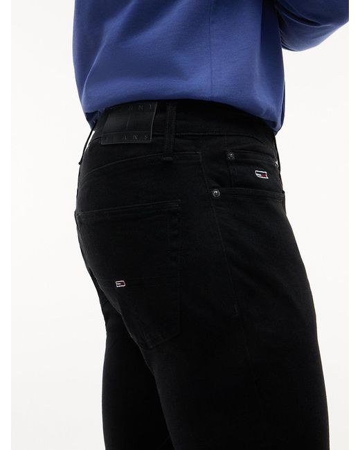 Tommy Hilfiger Black Austin Slim Tapered Jeans for men