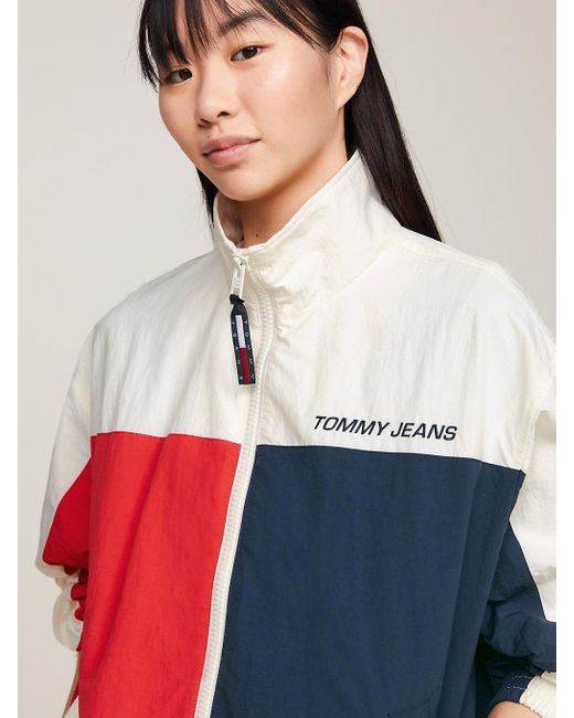Coupe-vent Tommy Jeans International Games colour-block Tommy Hilfiger pour homme en coloris White