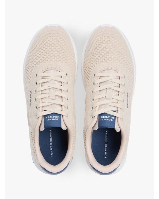 Tommy Hilfiger White Hilfiger Monotype Lightweight Knit Trainers for men