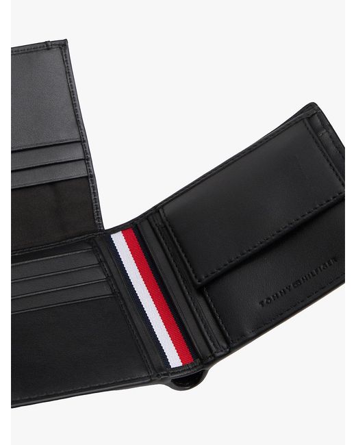 Tommy Hilfiger Black Casual Leather Card And Coin Wallet for men