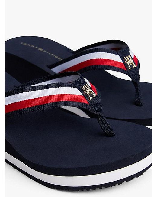 Sandalias De Cuña Corporate Tommy Hilfiger de color White