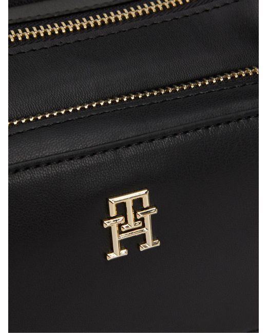 Tommy Hilfiger Black Th Monogram Soft Shoulder Bag