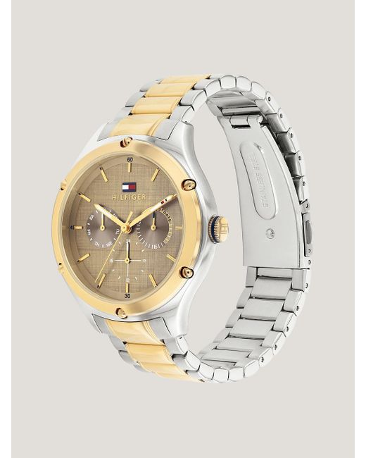 Tommy Hilfiger Metallic Two-tone Gold-plated Stainless Steel Watch