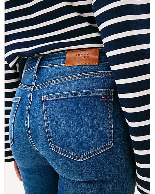 Tommy Hilfiger Blue Jeans Mit Weitem Bein Und Hohem Bund