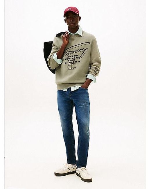 Tommy Hilfiger Austin Jeans Met Fading En Slim Tapered Fit in het Multicolor voor heren