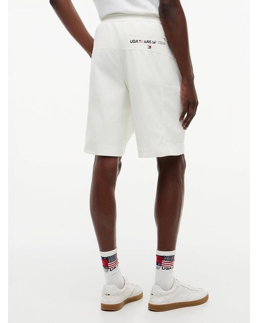 Tommy Hilfiger White Tommy X U.s. Sail Gp Team Cargo Shorts