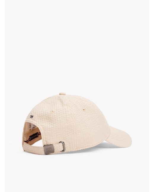 Tommy Hilfiger Blue Hilfiger Flag Seersucker Baseball Cap for men
