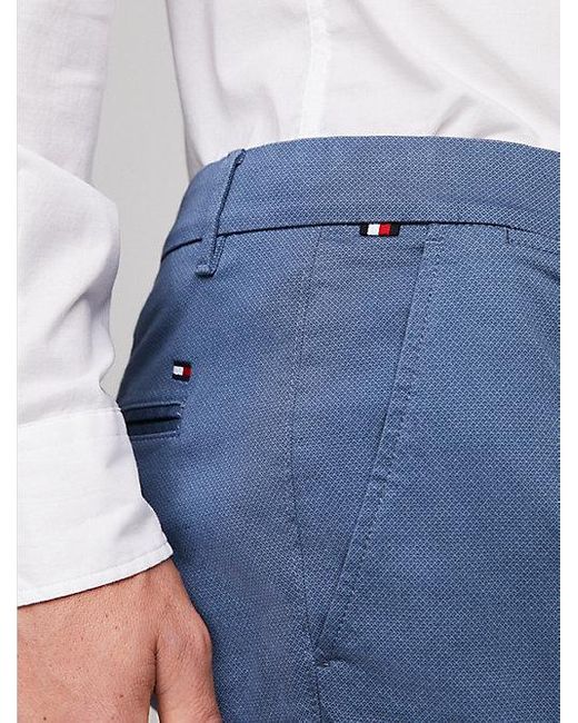 Pantalón chino Bleecker recto de corte slim Tommy Hilfiger de hombre de color Blue