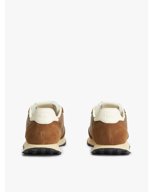Tommy Hilfiger White Archive Retro Trainers With Leather