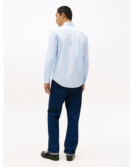 Tommy Hilfiger Regular Fit Overhemd Van Twill Met Tartanruit in het Blue voor heren