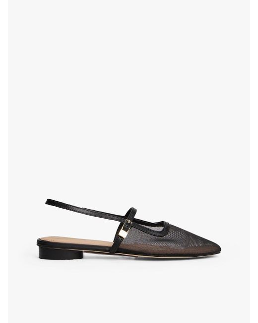 Tommy Hilfiger White Mesh Slingback Round Heel Ballerinas