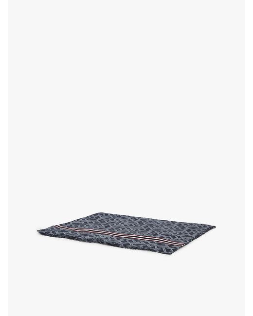 Tommy Hilfiger Blue Th Monogram Lightweight Scarf