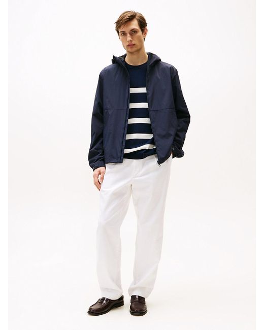 Giacca Con Cappuccio E Patch Logo di Tommy Hilfiger in Blue da Uomo
