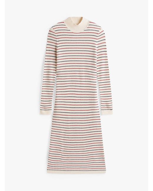 Vestito Pullover Midi Con Cashmere di Tommy Hilfiger in Natural