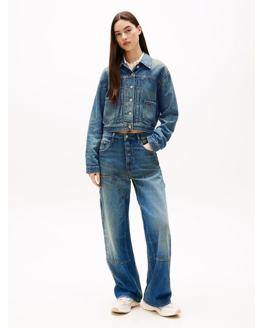 Veste Décontractée En Denim Léger Logo Au Dos Tommy Hilfiger en coloris Blue