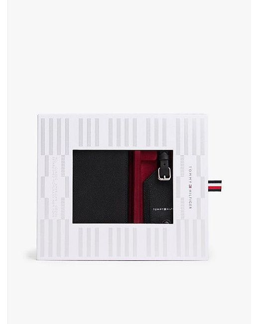 Tommy Hilfiger Set Van Leren Paspoorthouder En Bagagelabel in het White voor heren