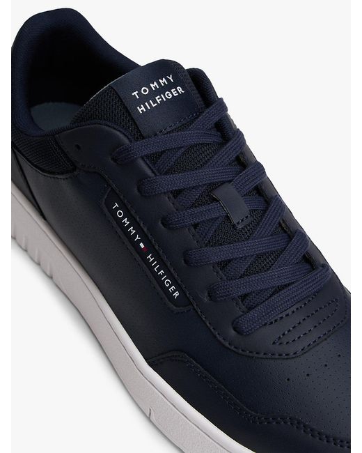 Tommy Hilfiger Blue Logo Basketball Trainers With Leather for men