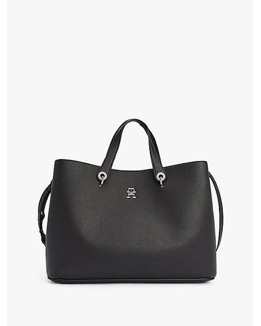 Tommy Hilfiger Handtas Met Th-Embleem in het Black