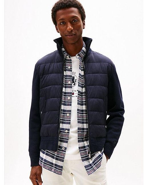 Tommy Hilfiger Smart Casual Jack Met Rits En Gemengde Texturen in het Blue voor heren