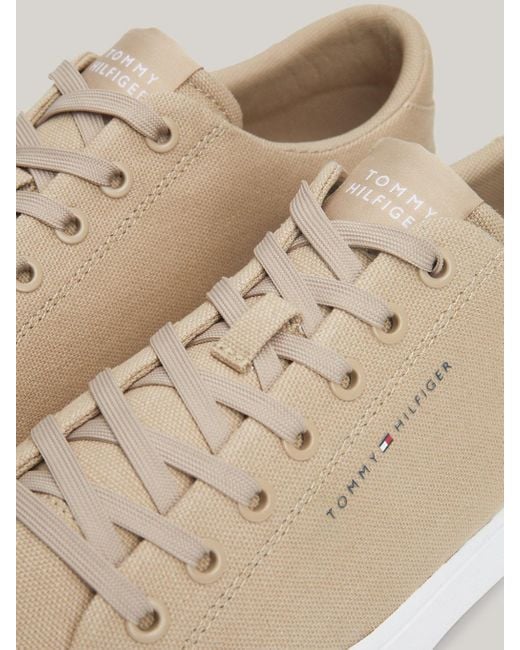 Tommy Hilfiger Natural Essential Canvas Lace-up Trainers for men