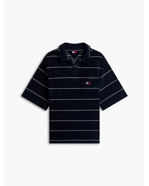 Tommy Hilfiger Blue 90S Regular Fit Towelling Terry Polo Shirt for men