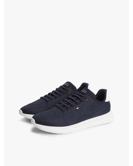 Tommy Hilfiger Blue Lightweight Jacquard Knit Trainers for men