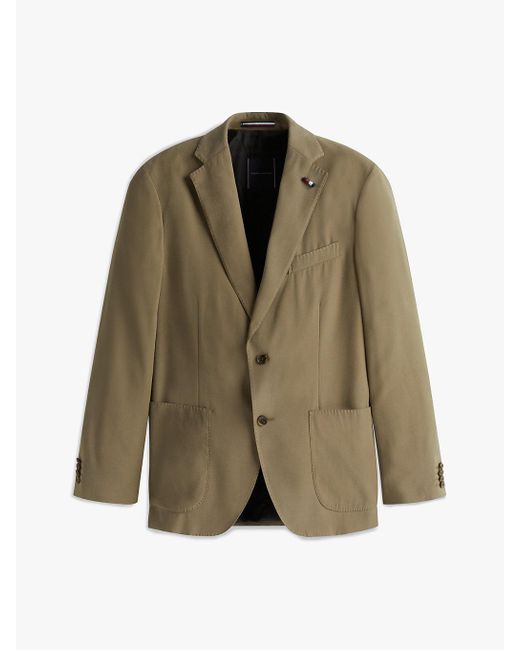 Blazer Ajusté À Revers Crantés Tommy Hilfiger pour homme en coloris Green