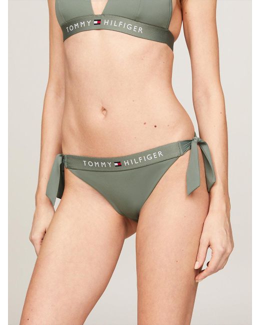 Tommy Hilfiger Green Original Side Tie Cheeky Bikini Bottoms